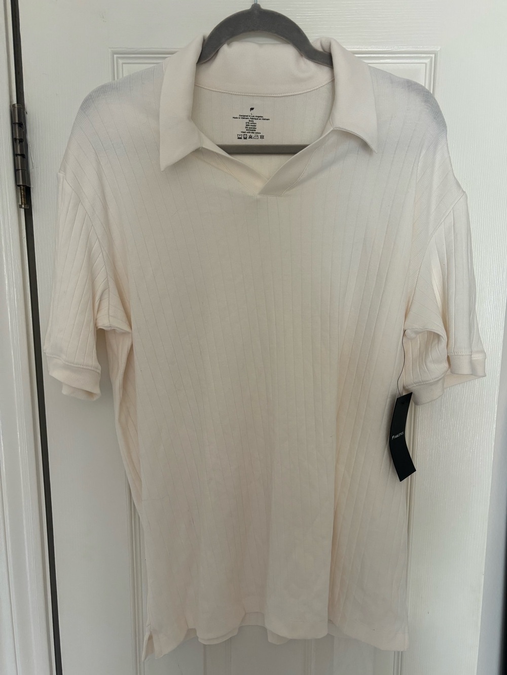 Fabletics Bone Short-Sleeve Ribbed Polo - Picture 2 of 4